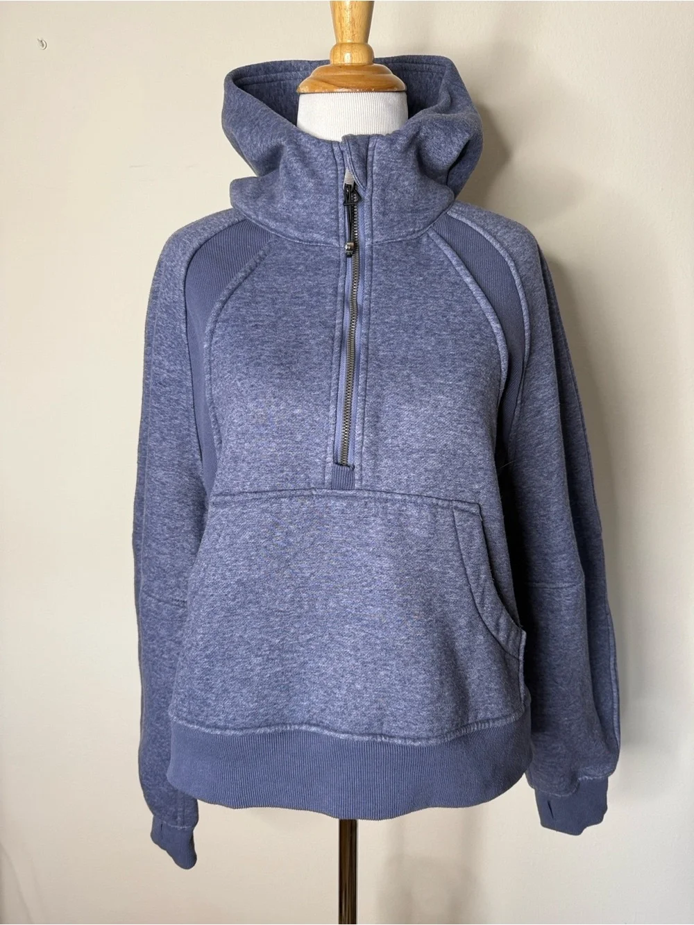 Lululemon Blue Purple Oversized Scuba 1/2 Zip Hoodie